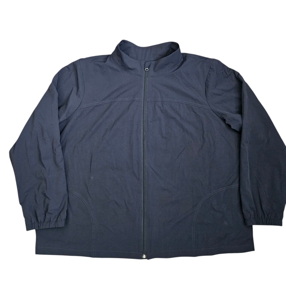 J. Jill Fit Womens Soft Lightweight Lined Jacket Navy Sz 2X